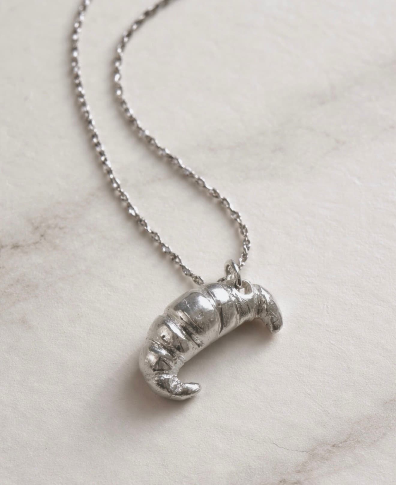 Pendentif croissant en argent 925